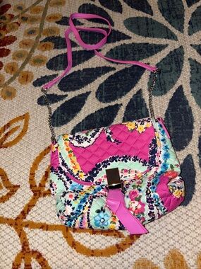 Vera Bradley Pink Quilted Floral Crossbody
